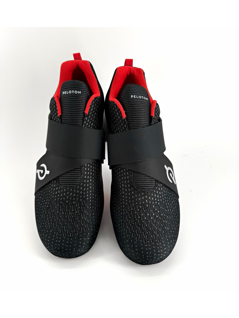 Peloton Altos Road Cycling Shoes Black/Red Hook & Loop 3-Bolt EU 46 US 12